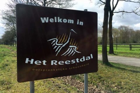 Bord welkom in het Reestdal